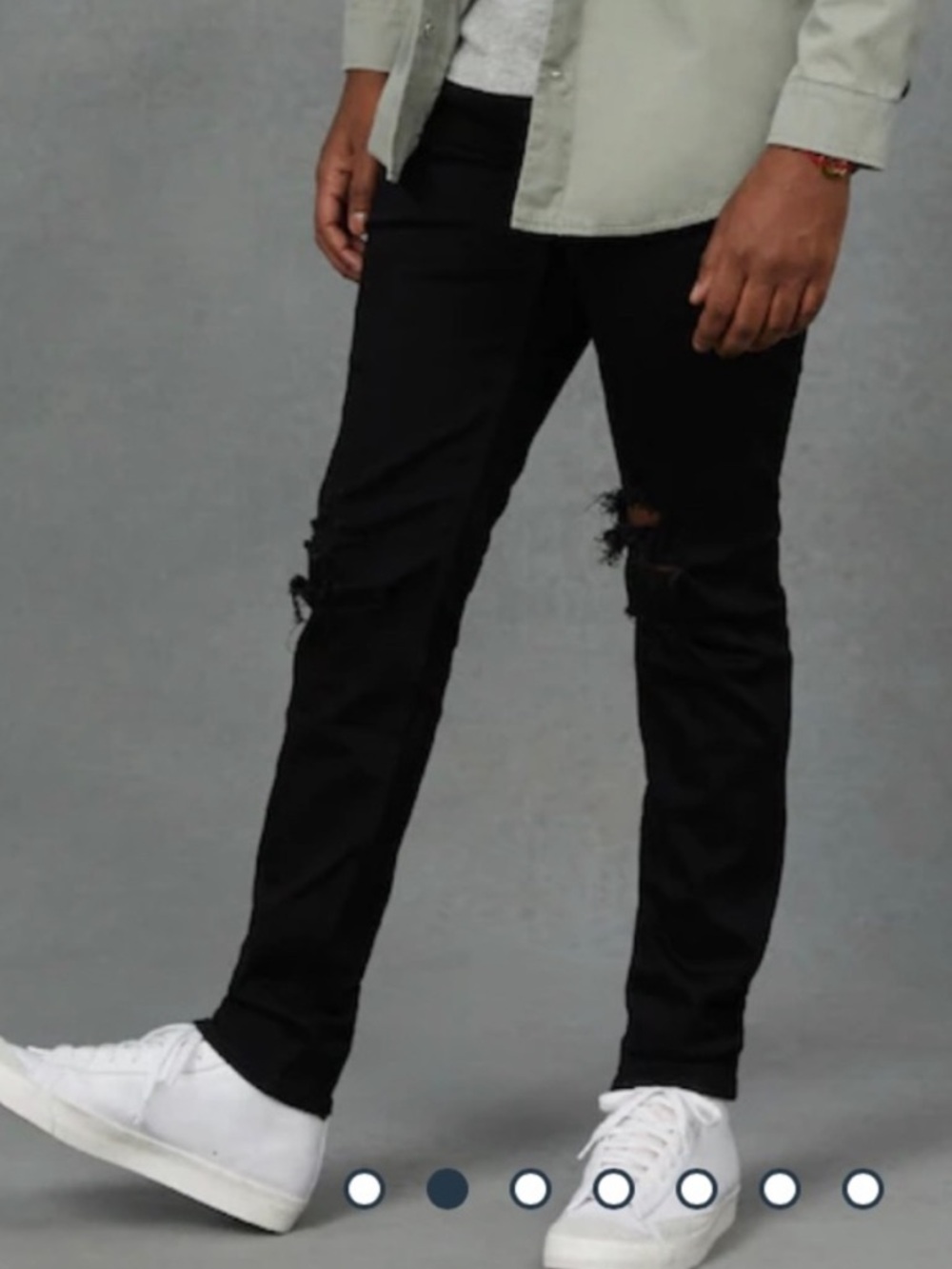 NWT Men’s Abercrombie No-Fade Ripped Super Skinny Jeans black
